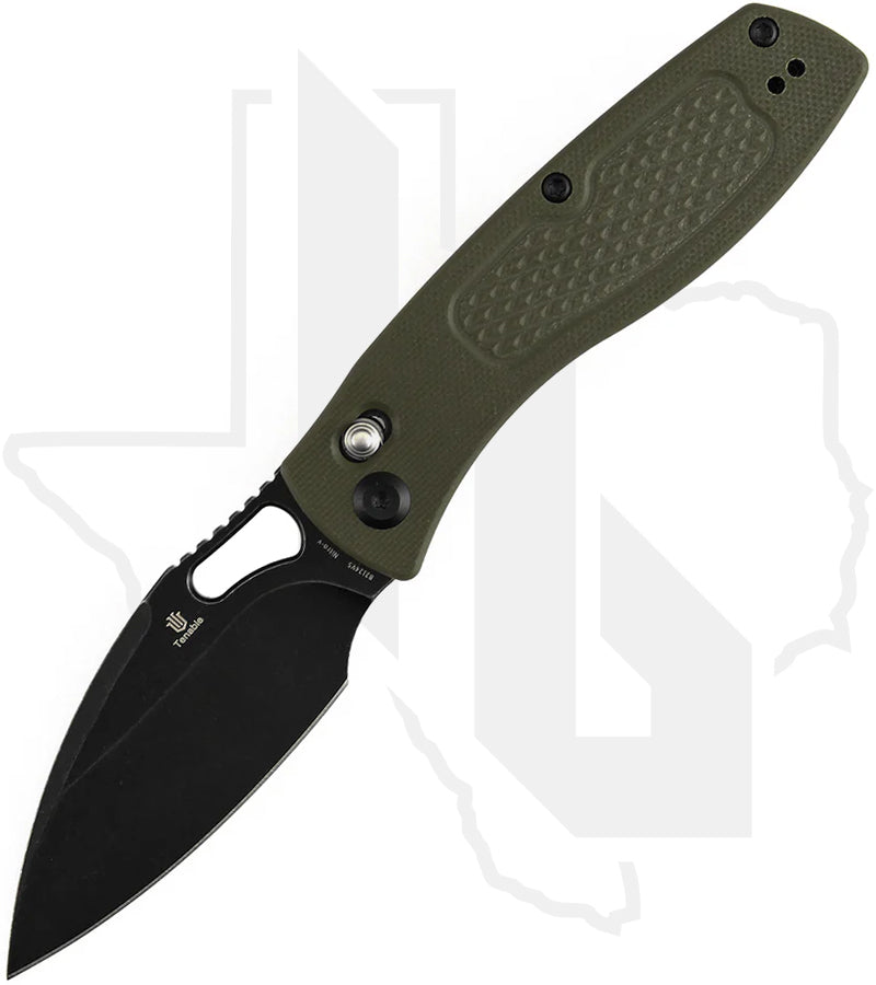 Tenable Heron B2124V5 - Olive Green G-10, Diamond Pattern, Blackwashed