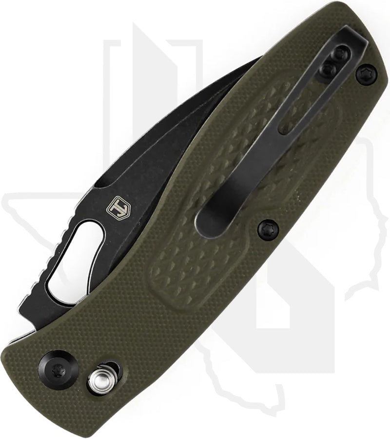 Tenable Heron B2124V5 - Olive Green G-10, Diamond Pattern, Blackwashed