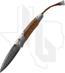 William Henry Studio B30 Koa B30KOA - Blasted Titanium, Curly Koa, Wave Damascus