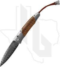 William Henry Studio B30 Koa B30KOA - Blasted Titanium, Curly Koa, Wave Damascus