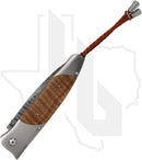 William Henry Studio B30 Koa B30KOA - Blasted Titanium, Curly Koa, Wave Damascus