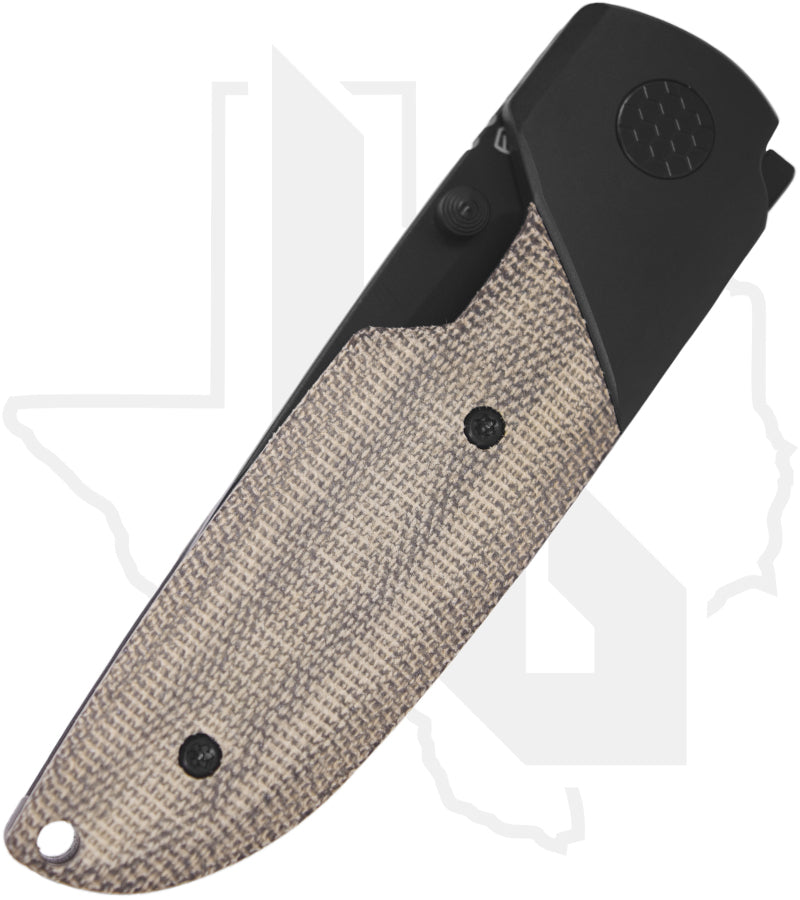 Matsey Knives Basilisk - DLC Titanium w/ Green Micarta Inlays, DLC