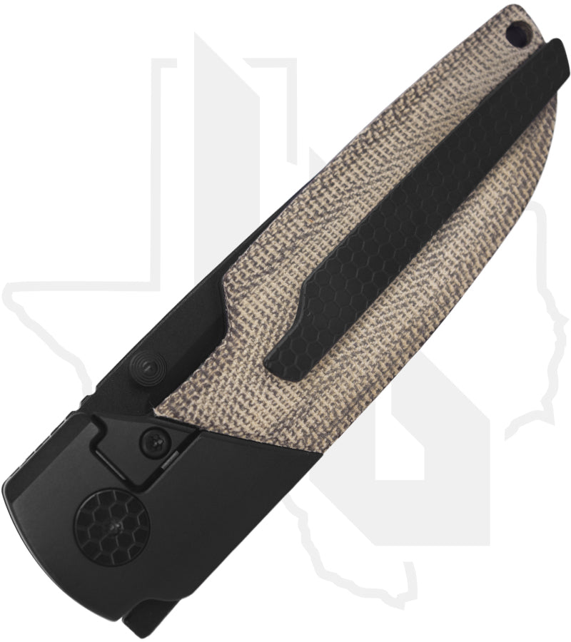 Matsey Knives Basilisk - DLC Titanium w/ Green Micarta Inlays, DLC
