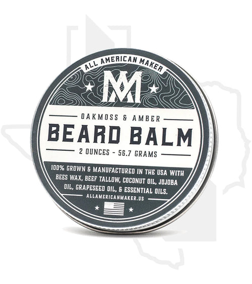 All American Maker 2oz Beard Balm - Oakmoss & Amber