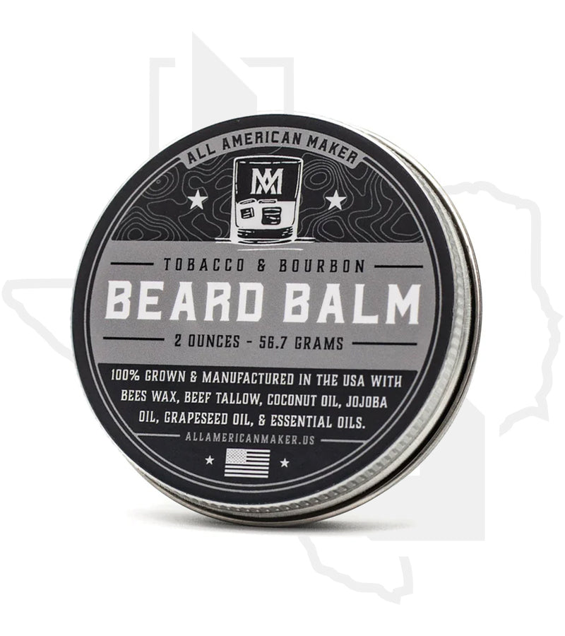 All American Maker 2oz Beard Balm - Tobacco & Bourbon