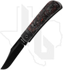 Jack Wolf Knives Benny's Clip BENNY-02-FC-DM-RED - Dark Matter Red Fat Carbon