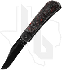 Jack Wolf Knives Benny's Clip BENNY-02-FC-DM-RED - Dark Matter Red Fat Carbon