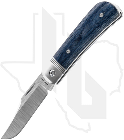Jack Wolf Knives Benny's Clip BENNY-02-LIN-MIC-BLU - Blue Linen Micarta
