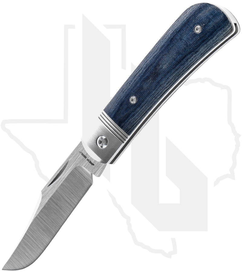 Jack Wolf Knives Benny's Clip BENNY-02-LIN-MIC-BLU - Blue Linen Micarta