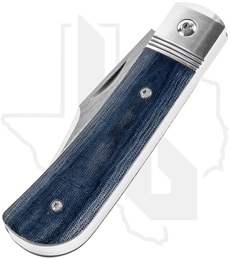Jack Wolf Knives Benny's Clip BENNY-02-LIN-MIC-BLU - Blue Linen Micarta