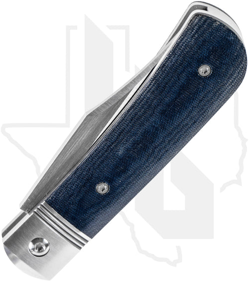 Jack Wolf Knives Benny's Clip BENNY-02-LIN-MIC-BLU - Blue Linen Micarta