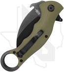 BuckNBear Tactical Karambit Folder BNB1221KFG - OD Green G-10