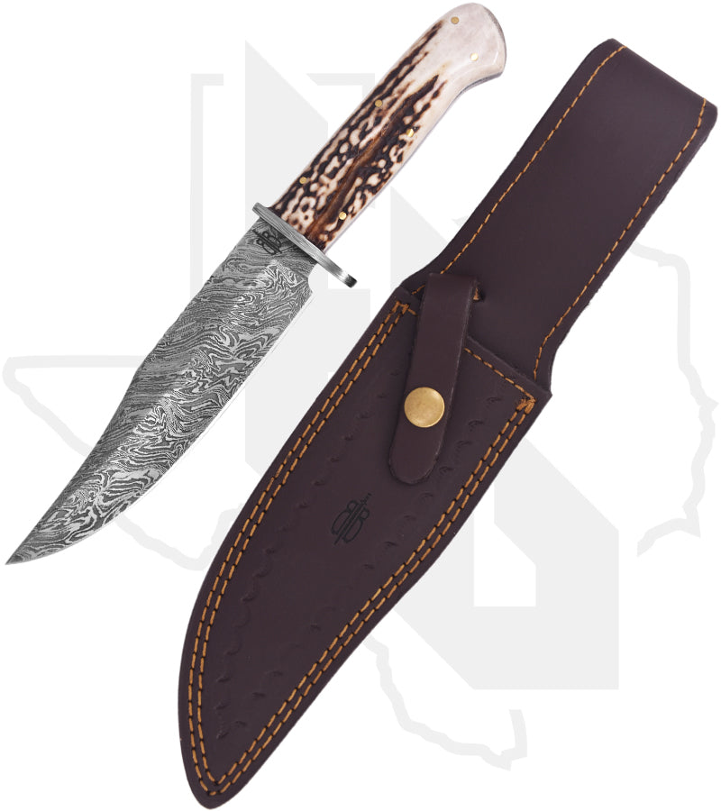 BuckNBear King's Stag Bowie BNB123213 - Stag, Damascus