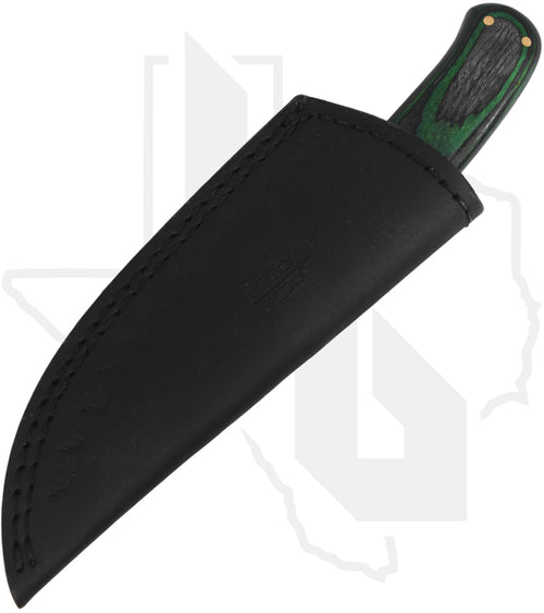 BuckNBear Small Green Hunter BNB134635G - Burlwood, Damascus