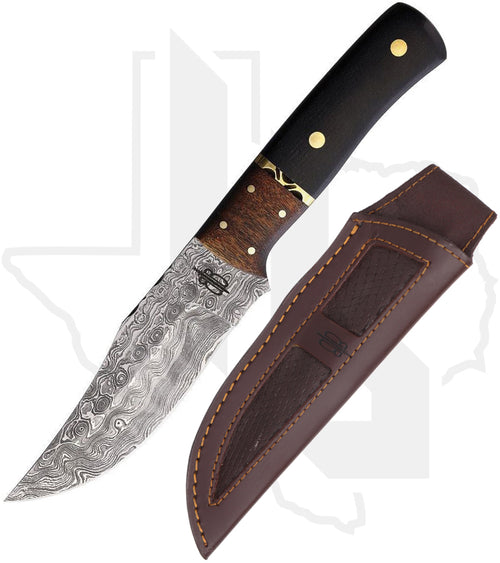 BuckNBear Rain Forest Hunter BNB134656 - Micarta, Damascus