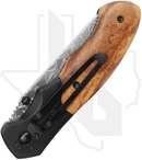 BuckNBear Army Liner Lock Folder BNB142267 - Burlwood, Damascus