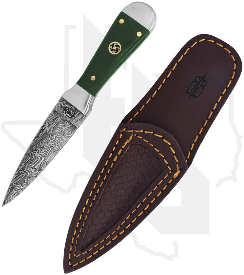 BuckNBear Bodice Dagger BNB15912 - Green Micarta, Damascus