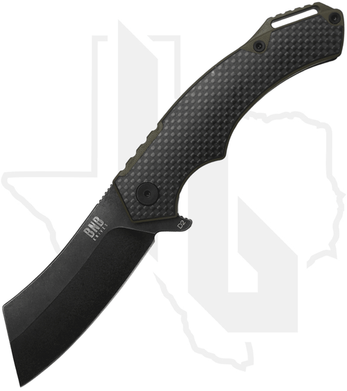 BuckNBear EDC Cleaver BNB42395C - OD Green G-10, Carbon Fiber