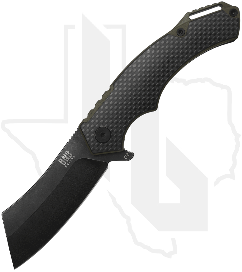 BuckNBear EDC Cleaver BNB42395C - OD Green G-10, Carbon Fiber