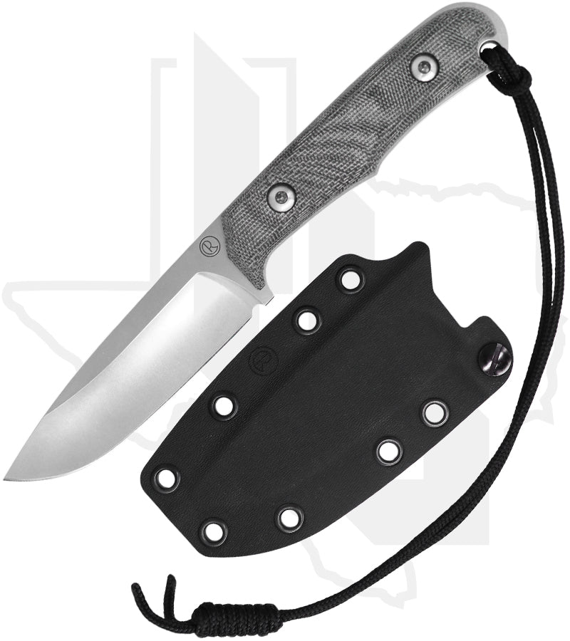 Chris Reeve Knives Backpacker BPR-1000 - Stonewashed Drop Point, Black Canvas Micarta