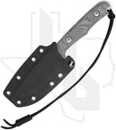 Chris Reeve Knives Backpacker BPR-1000 - Stonewashed Drop Point, Black Canvas Micarta