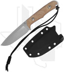 Chris Reeve Knives Backpacker BPR-1001 - Stonewashed Drop Point, Natural Canvas Micarta
