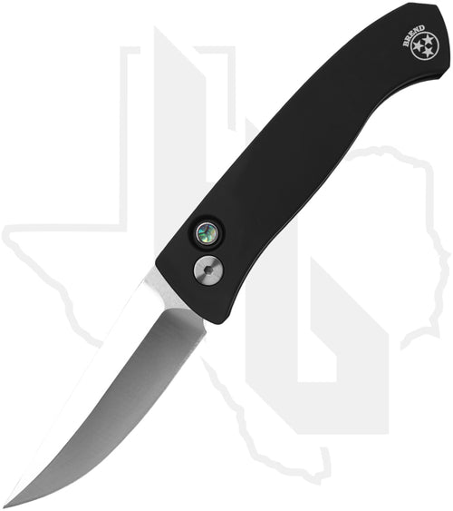 Pro-Tech Brend Classic BSA26.BREND.1 - Black Aluminum, Satin, Abalone Button