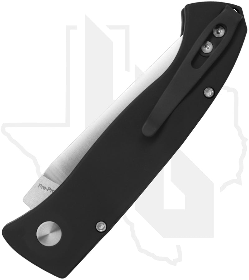 Pro-Tech Brend Classic BSA26.BREND.1 - Black Aluminum, Satin, Abalone Button