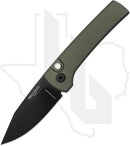 Pro-Tech Chaves Scapegoat Compact BST26.SCAPEGOAT.1 - Green Aluminum, DLC, Black Lip Pearl Button