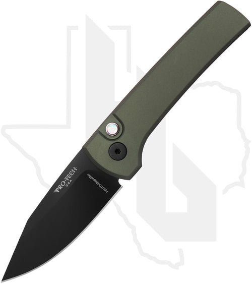 Pro-Tech Chaves Scapegoat Compact BST26.SCAPEGOAT.1 - Green Aluminum, DLC, Black Lip Pearl Button