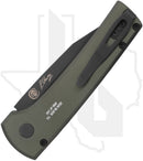 Pro-Tech Chaves Scapegoat Compact BST26.SCAPEGOAT.1 - Green Aluminum, DLC, Black Lip Pearl Button