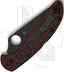 Spyderco Sprint Run Delica 4 Lightweight C11BGBKP - Black, Burgundy FRN