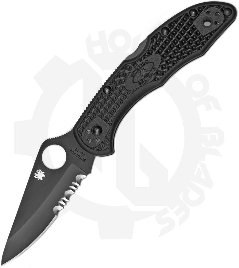 Spyderco Delica 4 Lightweight C11PSBBK - Black, Black FRN