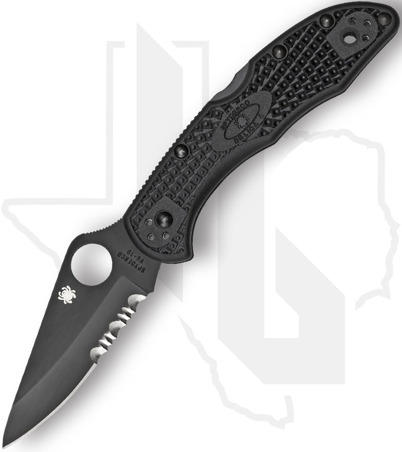 Spyderco Delica 4 Lightweight C11PSBBK - Black, Black FRN