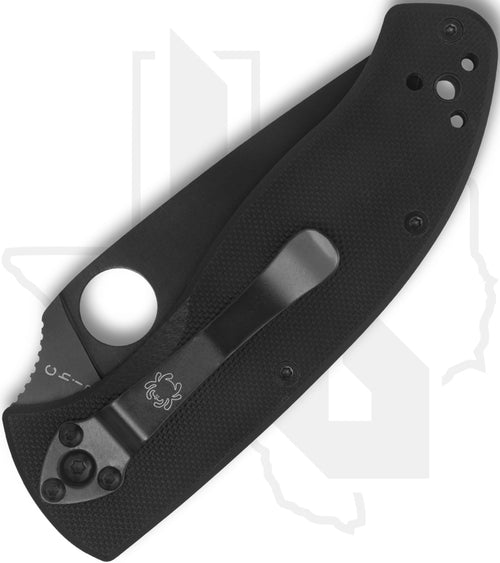 Spyderco Tenacious C122GBBKP - Black, Black G-10