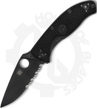 Spyderco Tenacious Lightweight C122PSBBK - Black, Black FRN