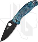Spyderco Tenacious C122TIBLBKD2P - Black, Blue Disarray Titanium