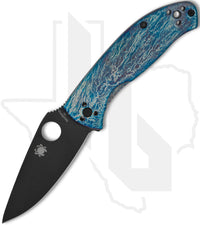 Spyderco Tenacious C122TIBLBKD2P - Black, Blue Disarray Titanium