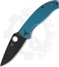 Spyderco Tenacious C122TIBLBKP - Black, Blue Titanium