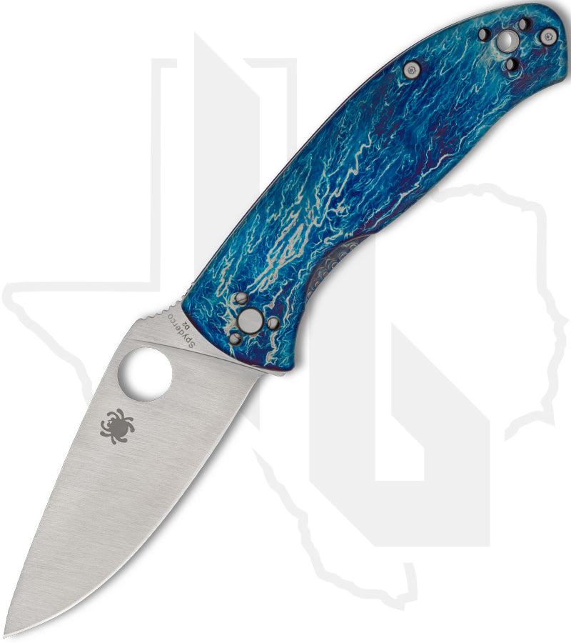 Spyderco Tenacious C122TIBLD2P - Blue Disarray Titanium