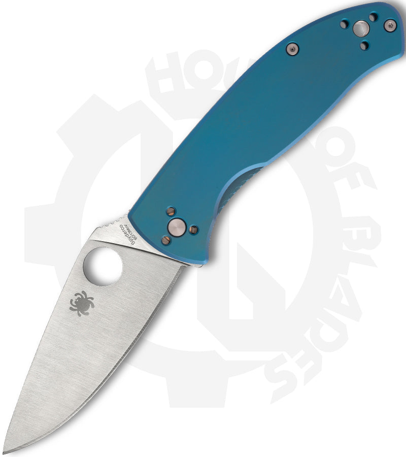 Spyderco Tenacious C122TIBLP - Blue Titanium