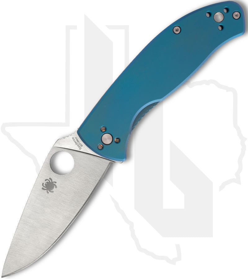 Spyderco Tenacious C122TIBLP - Blue Titanium