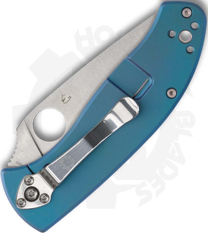 Spyderco Tenacious C122TIBLP - Blue Titanium