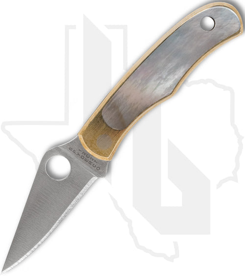 Spyderco Bug C133AP - Nickel Silver, Abalone