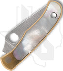 Spyderco Bug C133AP - Nickel Silver, Abalone