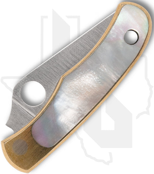 Spyderco Bug C133AP - Nickel Silver, Abalone