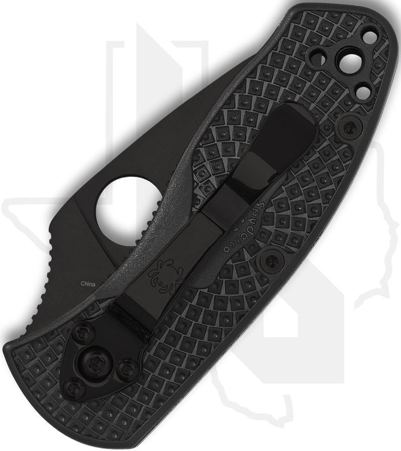 Spyderco Ambitious Lightweight C148PBBK - Black, Black FRN