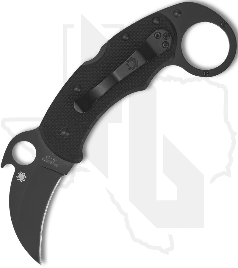Spyderco Karahawk C170GBBKP - Black, Black G-10