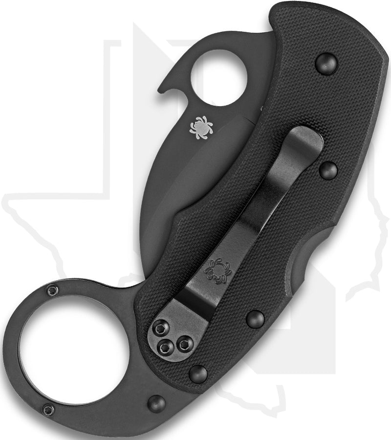 Spyderco Karahawk C170GBBKP - Black, Black G-10