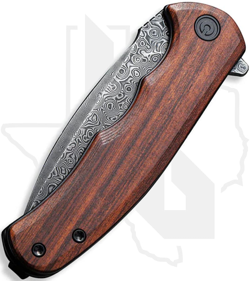CIVIVI Mini Praxis C18026C-DS1 - Guibourtia Wood, Damascus